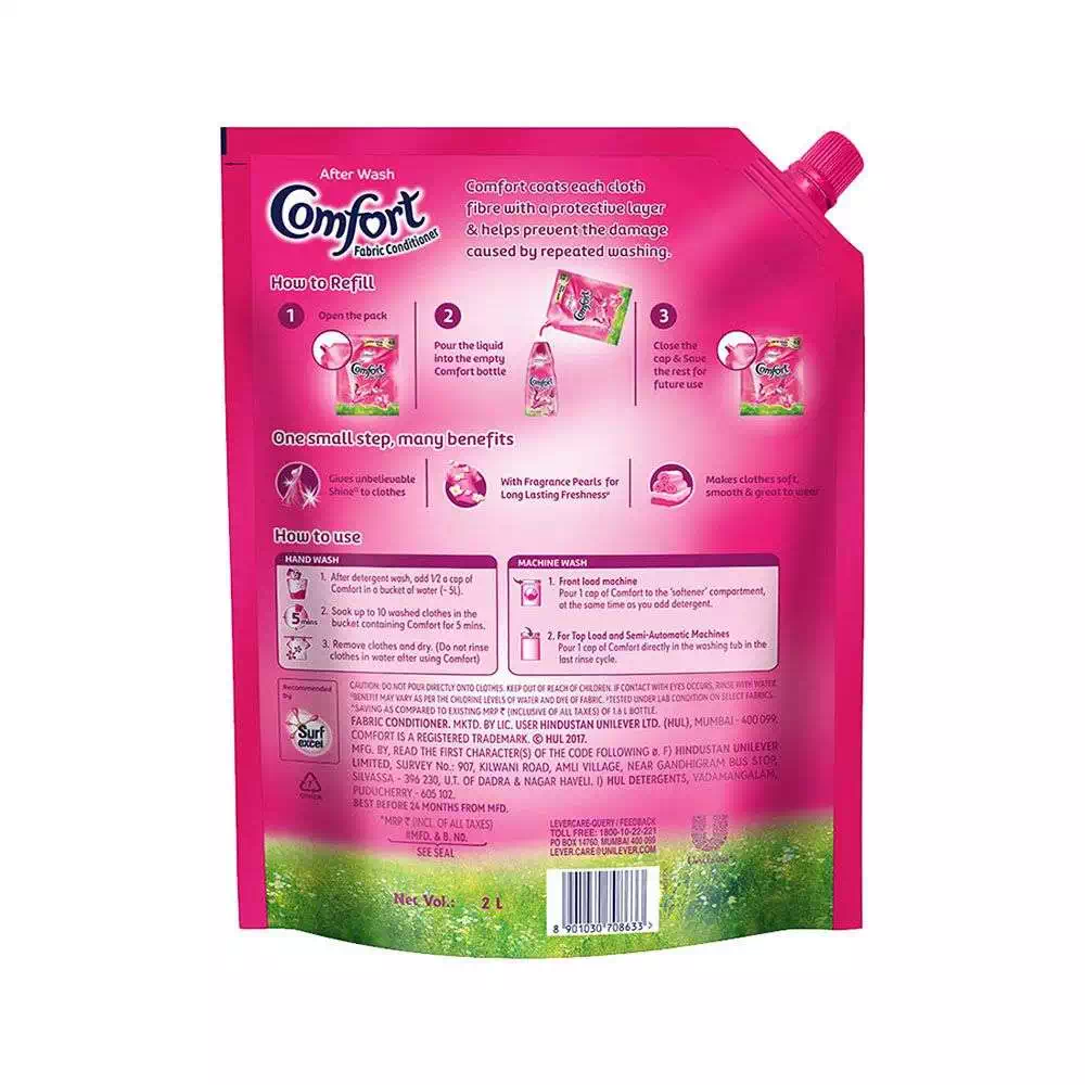 COMFORT FABRIC CONDITIONER PINK LILY FRESH 2 l