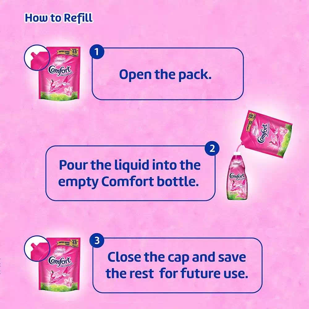 COMFORT FABRIC CONDITIONER PINK LILY FRESH 2 l