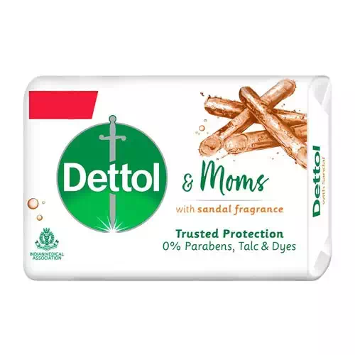 Buy Dettol Original Germ Protection Bathing Soap Bar, 125Gm (Pack Of 5) And  Moms Bathing Soap Sandal, 75Gm, Pack Of 4 Online at Low Prices in India -  Amazon.in