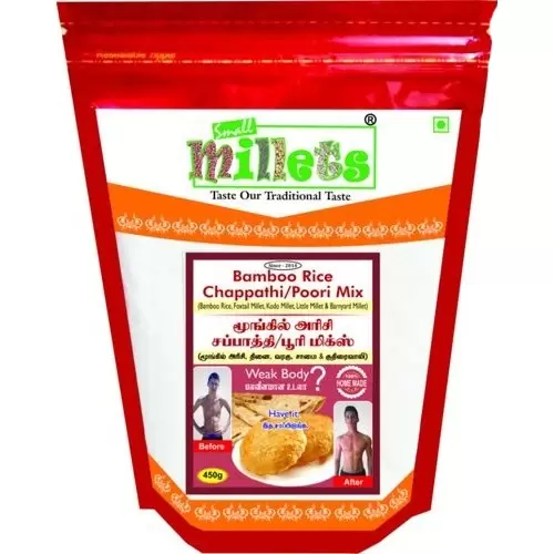 MILLETS BAMBOO RICE CHAPPATHI/POORI MIX 450G 450 gm