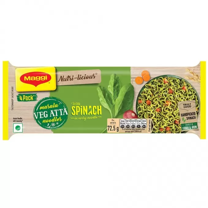 MAGGI VEG ATTA SPINACH NOODLES 290G 290 gm