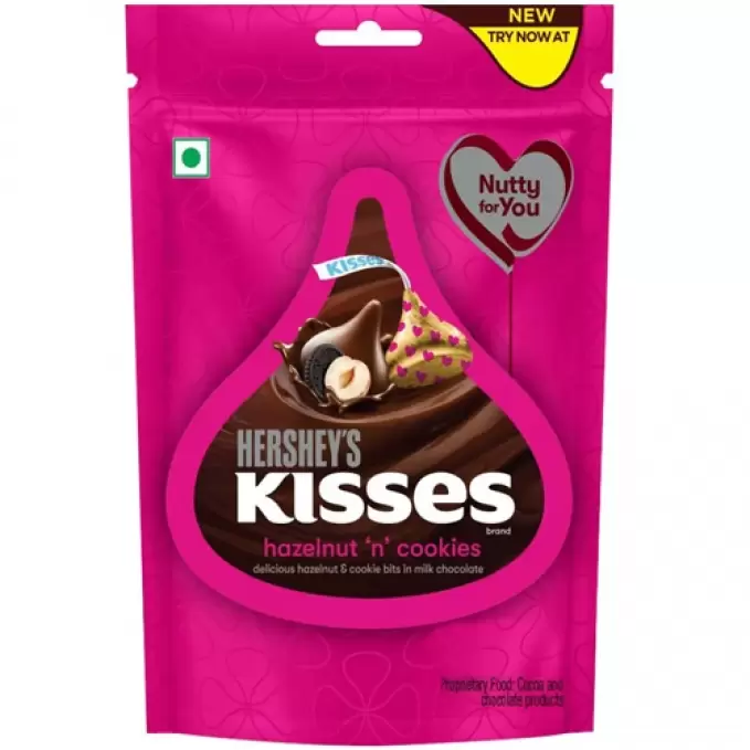 HERSHEY S KISSES HAZELNUT N COOKIES CHOCOLATE  33.6 gm