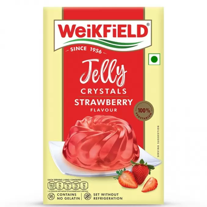 WEIKFIELD JELLY CRYSTALS MIX STRAWBERRY 90g 90 gm
