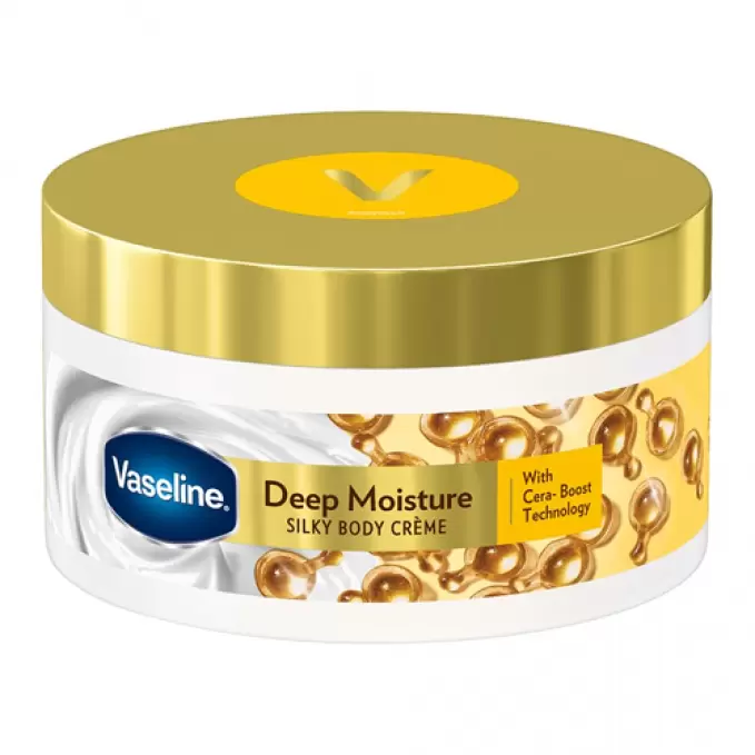 VASELINE DEEP MOISTURE SILKY BODY CREME  180 gm