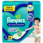 PAMPERS PANTS LARGE 9Nos