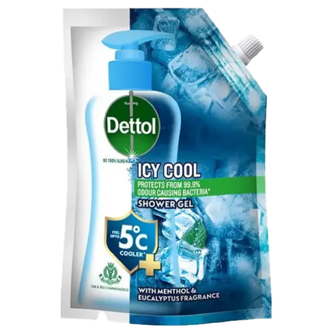 DETTOL ICY COOL SHOWER GEL  POUCH 450 ml