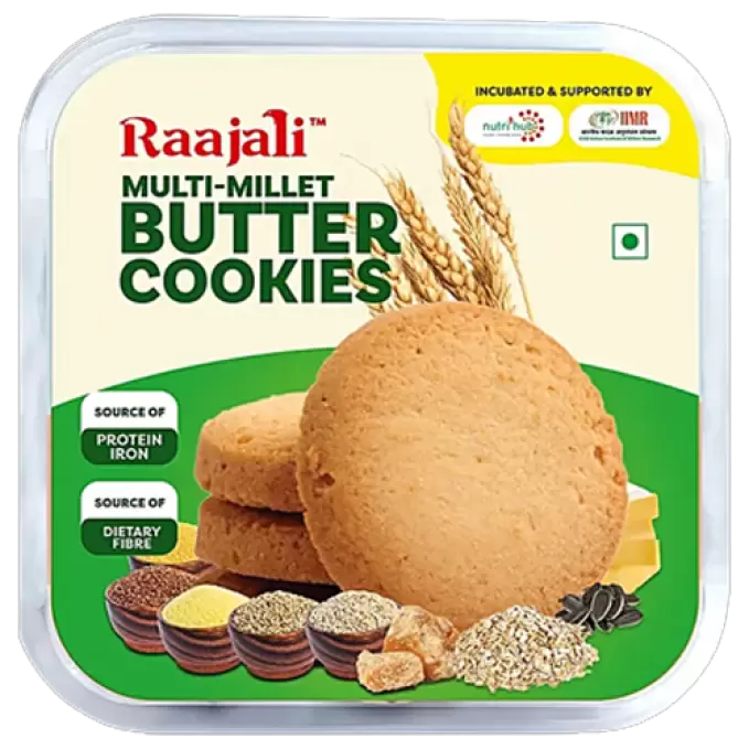 RAAJALI MULTI MILLET BUTTER COOKIES 120GM 120 gm