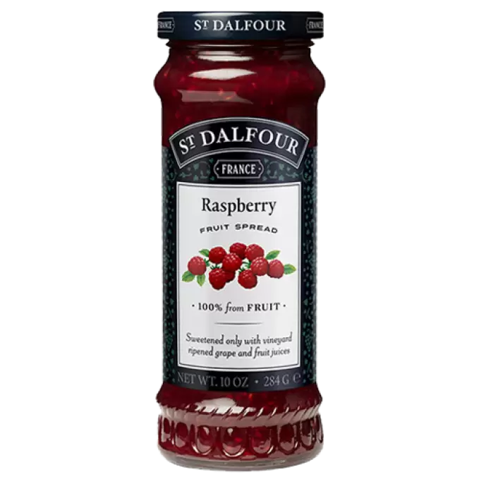 ST DALFOUR RASPBERRY FRUIT SPREAD 284g 284 gm