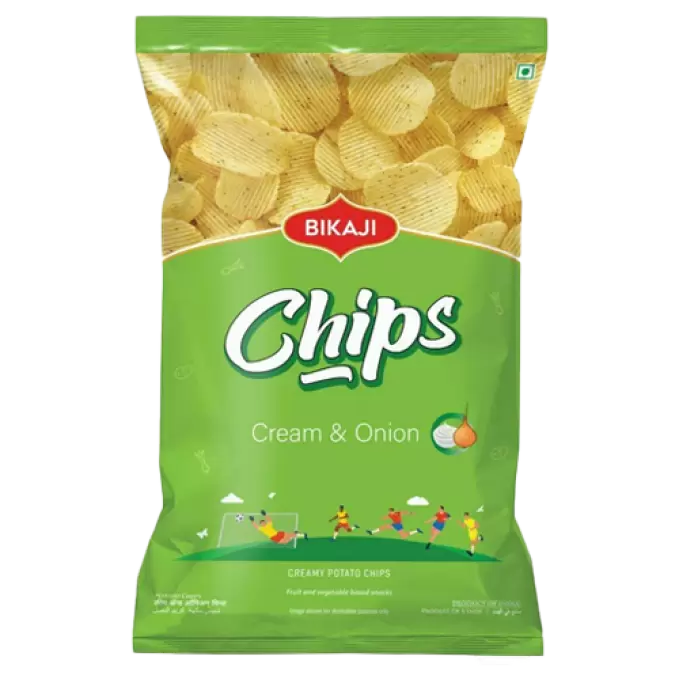 BIKAJI CREAM & ONION CHIPS 90GM 90 gm