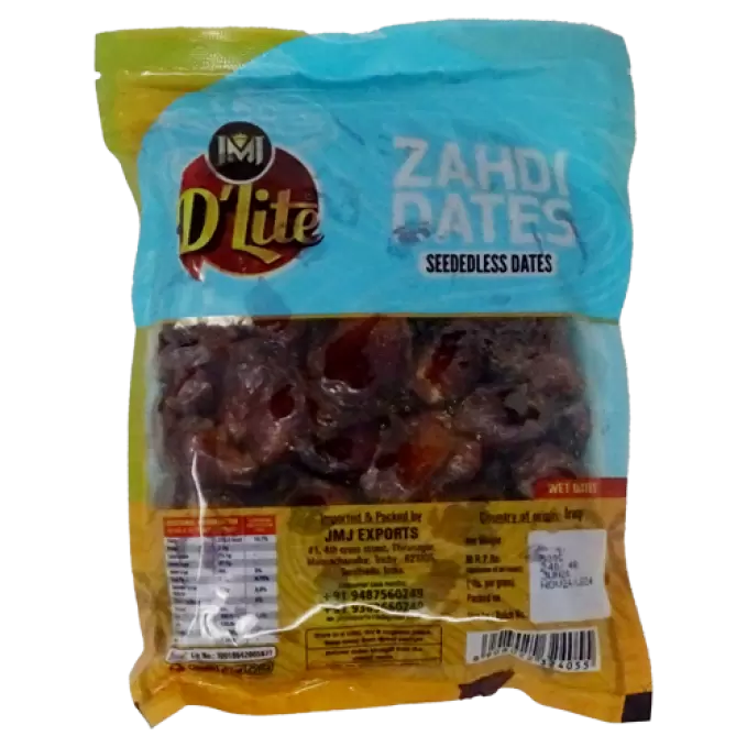 DLITE ZAHDI DATES SEEDEDLESS 500g 500 gm