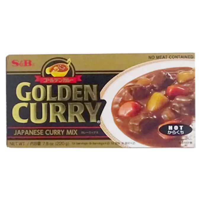 S&B GOLDEN CURRY MIX HOT 220g 220 gm