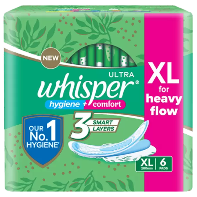 WHISPER ULTRA CLEAN WINGS XL 6 Nos