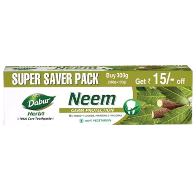 DABUR NEEM GERM PROTECTION TOOTH PASTE 300GM 300 gm