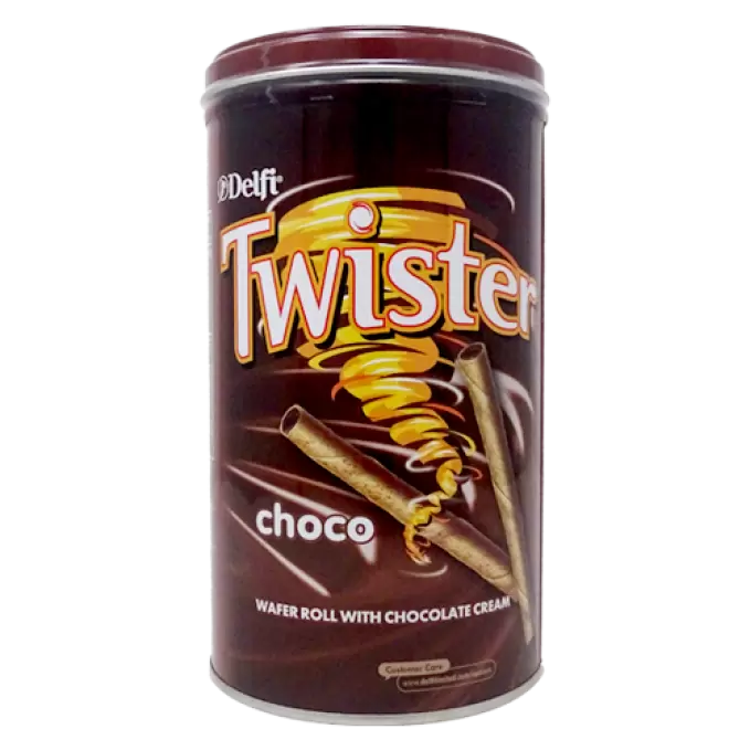 TWISTER ROLL WAFER CHOCO 320GM TIN 320 gm