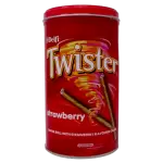 Twister Roll Wafer Strawberry 320gm Tin