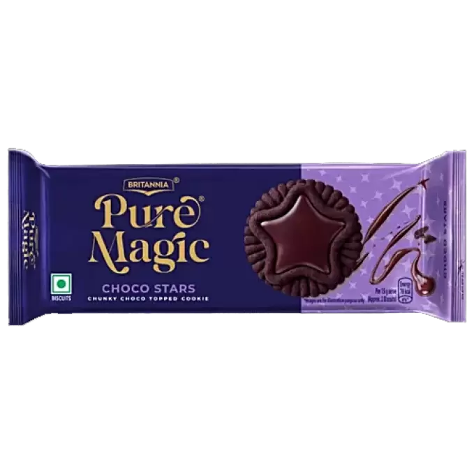 BRITANNIA PURE MAGIC CHOCO STARS 68.9g 68.9 gm