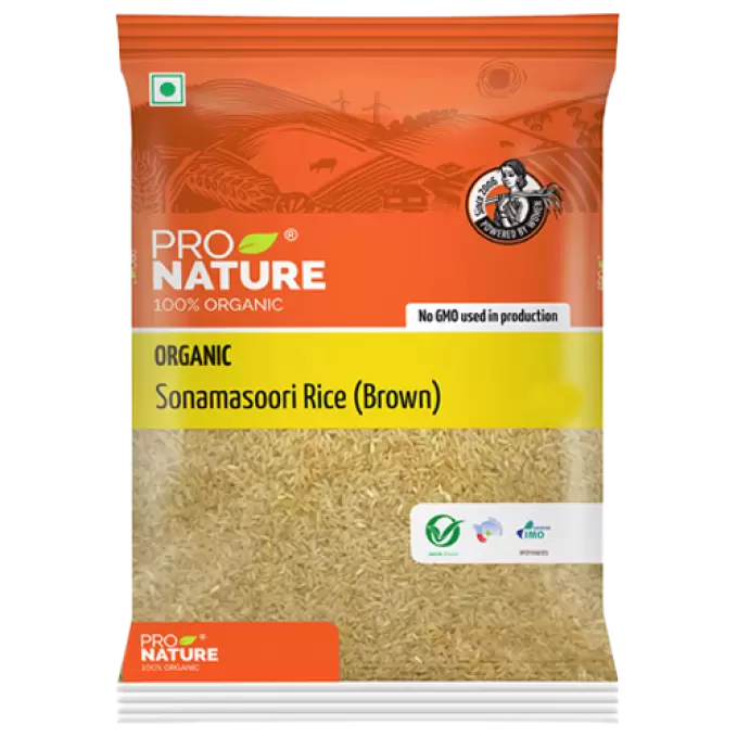 PRO NATURE ORGANIC SONAMASOORI RICE (BROWN)  1 kg