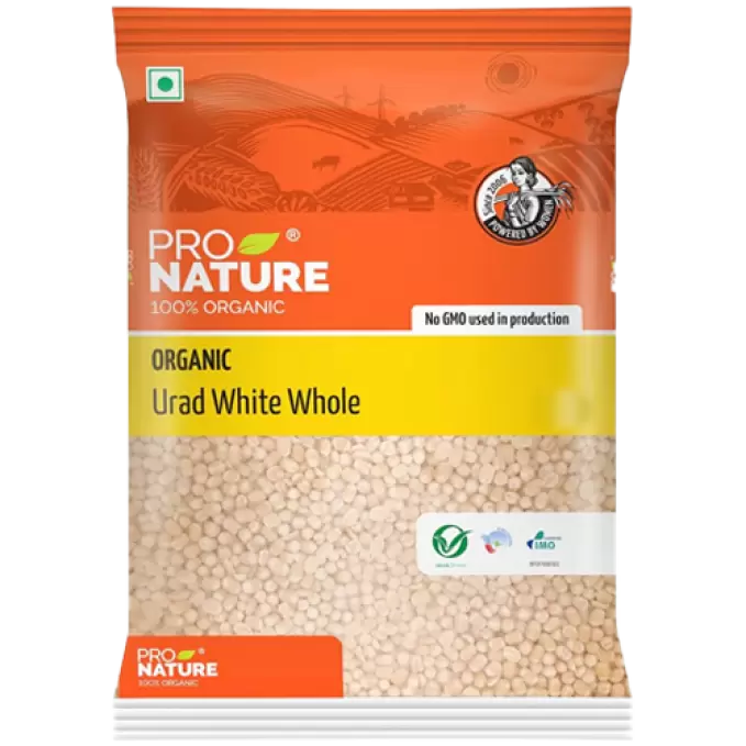 PRO NATURE ORGANIC URAD WHITE WHOLE 1 kg