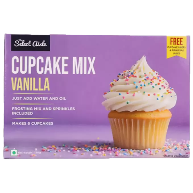 SELECT AISLE CUPCAKE MIX VANILLA 190 gm