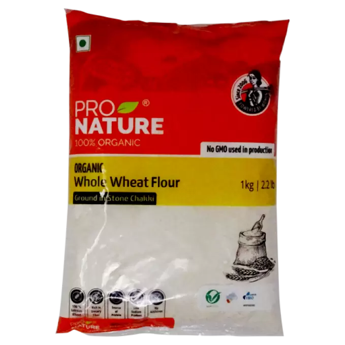 PRO NATURE ORGANIC WHOLE WHEAT FLOUR 1 kg