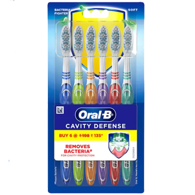 ORAL-B CAVITY DEFENSE TOOTH BRUSH 6N 6 Nos