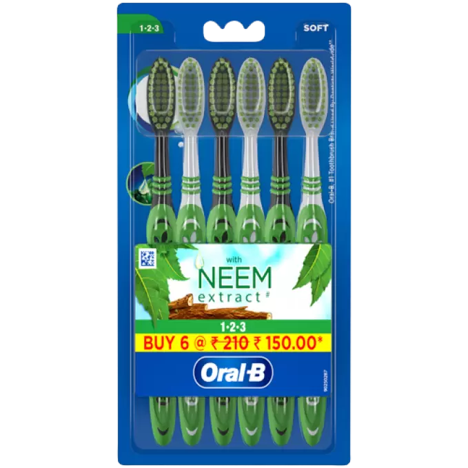 ORAL-B NEEM SOFT TOOTH BRUSH 6N 6 Nos