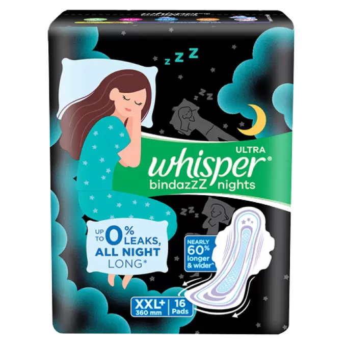 WHISPER ULTRA NIGHTS XXL+ 16PADS 16 Nos