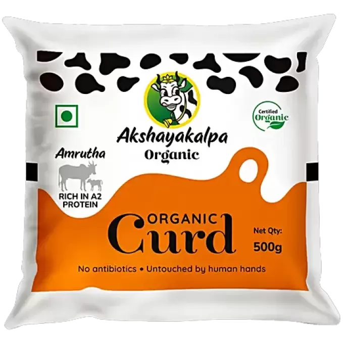 AKSHAYAKALPA A2 POUCH CURD 500g 500 gm