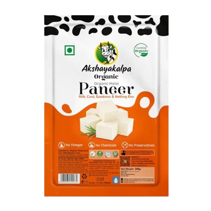 AKSHAYAKALPA ORGANIC PANEER 200GM 200 gm