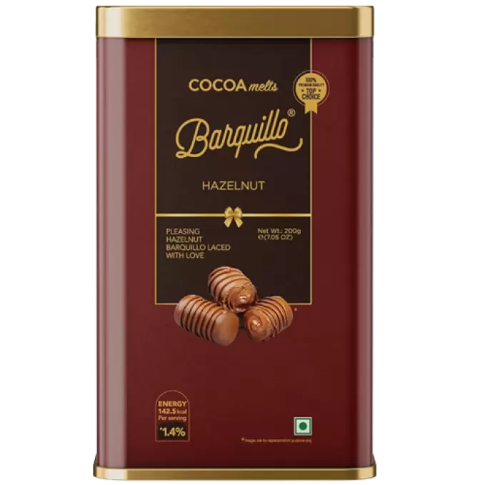 COCOA BARQUILLO HAZELNUT CHOCOLATE 200g TIN 200 gm