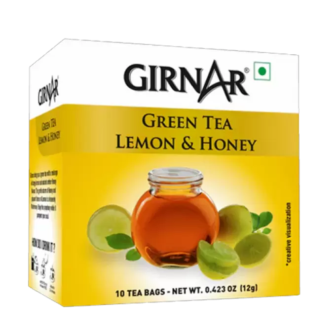 GIRNAR GREEN TEA LEMON&HONEY TEA BAGS 10N 10 Nos