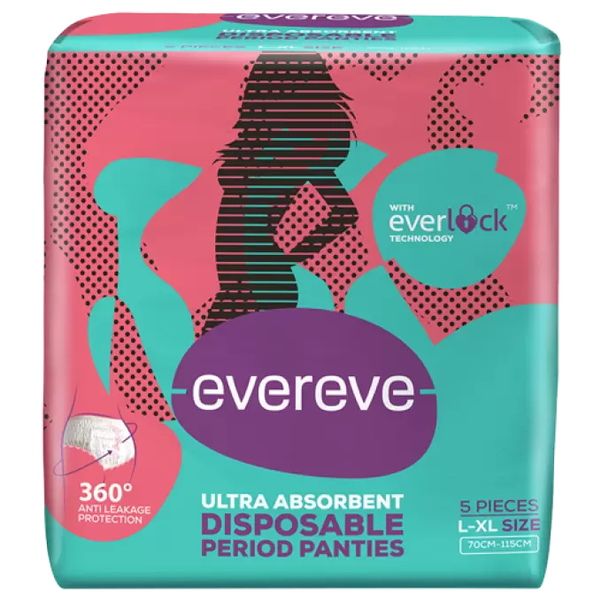 EVEREVE DISPOSABLE PERIOD PANTIES L-XL 5PCS B1G1 5 pcs