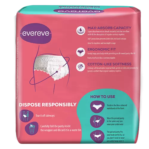 EVEREVE DISPOSABLE PERIOD PANTIES XL-XXL 5PCS B1G1 5 pcs