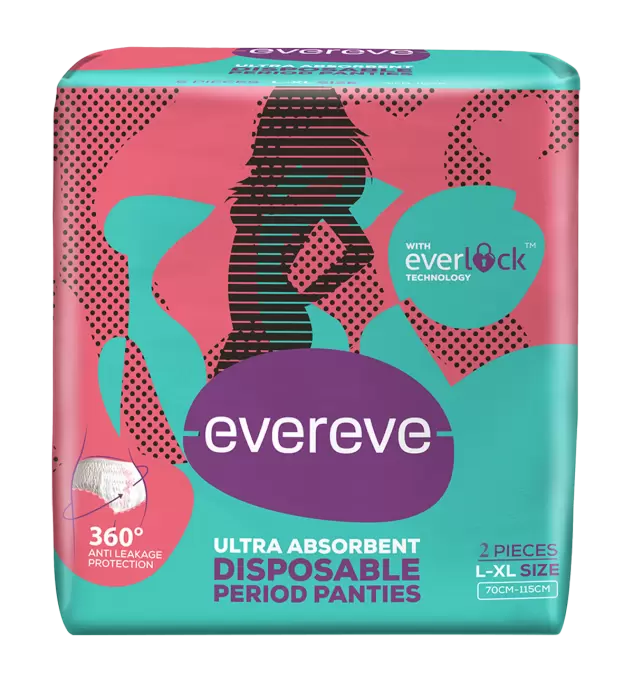 EVEREVE DISPOSABLE PERIOD PANTIES L-XL 2PCS B1G1 2 pcs