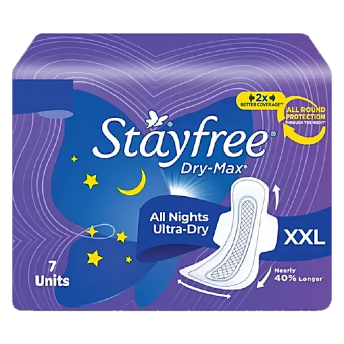 STAYFREE ALL NIGHT ULTRA DRY XXL 7PADS 7 Nos